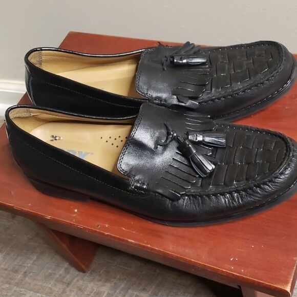 GBX Kohls brand black mens loafer shoes size 10 - Picture 2 of 8